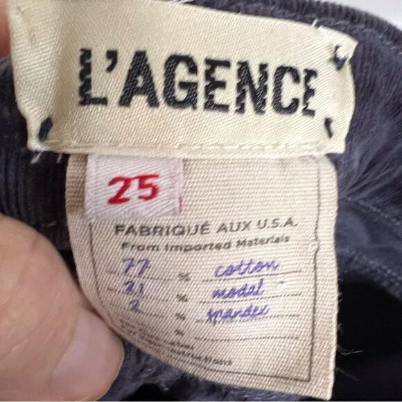 L’Agence Womens Black Corduroy Boho Black Pant Size 25 Full Length‎ - Picture 6 of 6